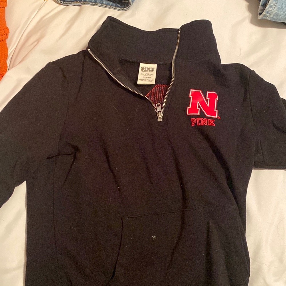Pink XS Nebraska half-zip